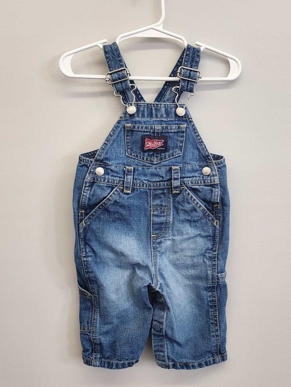 Old Navy Baby Denim Carpenter Overalls 3-6 Months